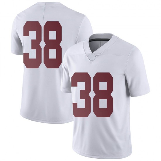 Alabama Crimson Tide Men's Jalen Edwards #38 No Name White NCAA Nike Authentic Stitched College Football Jersey MK16N06BR